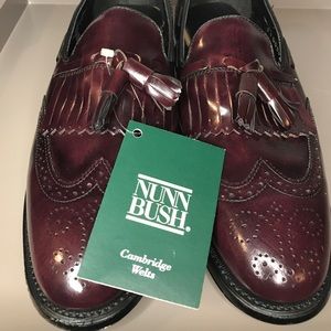 Vintage Nunn Bush Men's Burgundy Shoes Sz 9.5